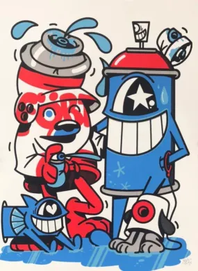 Street Friends Silkscreen Print by El Pez x Flying Fortress