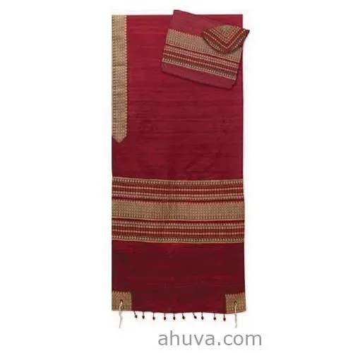 Tallit Set - Wool Radiant Red
