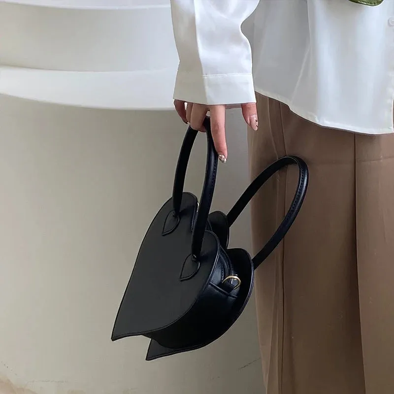 TAVIMART  -  Fashion Design Women's Shoulder Bag Vintage Cool Girls Love Heart Handbags Retro Female Black Small Tote Purse Messenger Bags