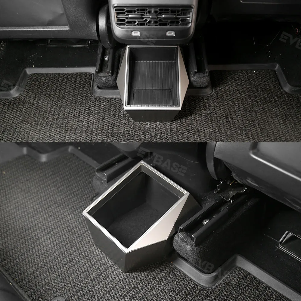 Tesla Model Y Rear Storage Box Cybertruck Style Backseat Organizer Tissue Holder Container