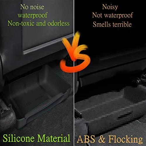 Tesla Model Y Under Seat Storage Box Organizer Silicone Hidden Tray 2020 thru 2022 (One Piece)