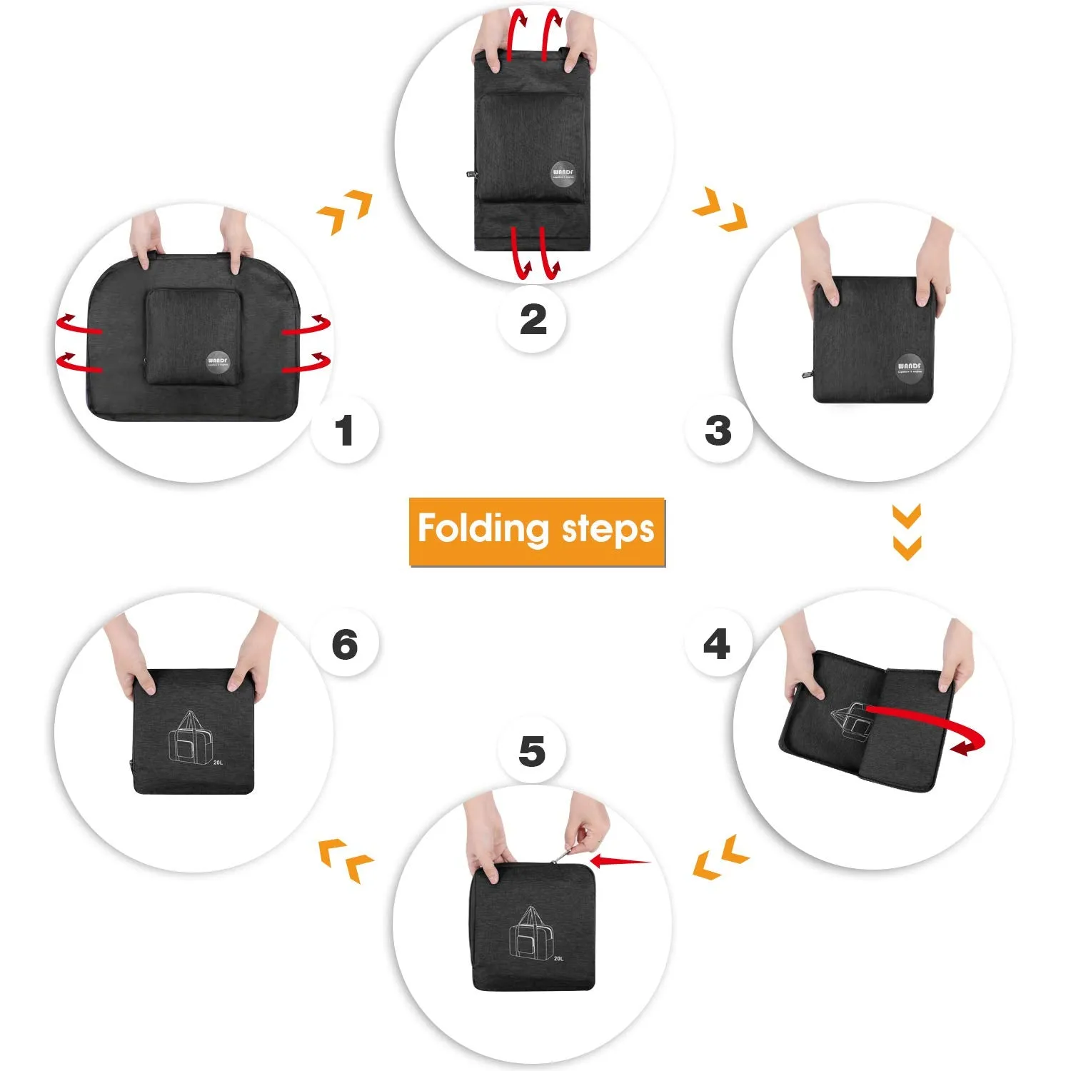 Travel Sport Foldable Duffel Bag 16" (20L)