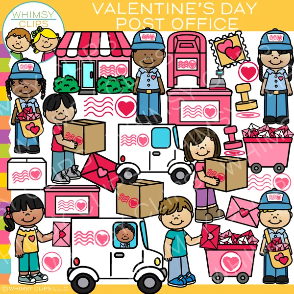 Valentine Post Office Clip Art