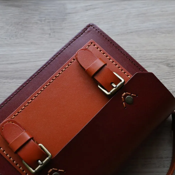 Vintage Women's Genuine Leather Crossbody Satchel Purse Handbags For Women