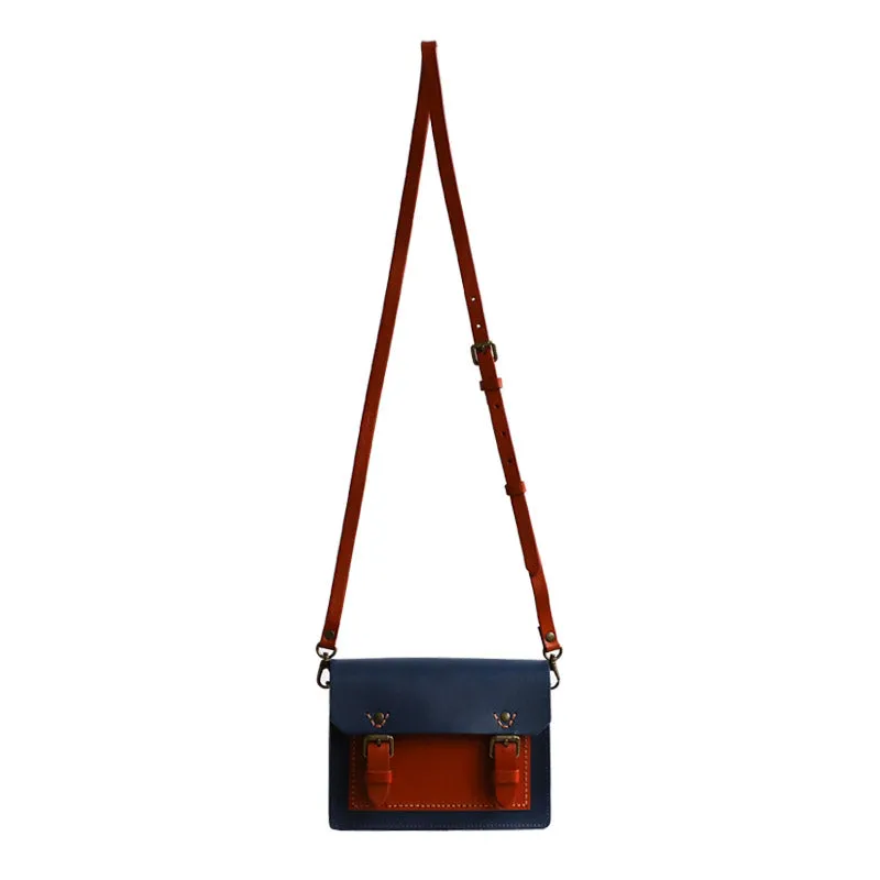 Vintage Women's Genuine Leather Crossbody Satchel Purse Handbags For Women