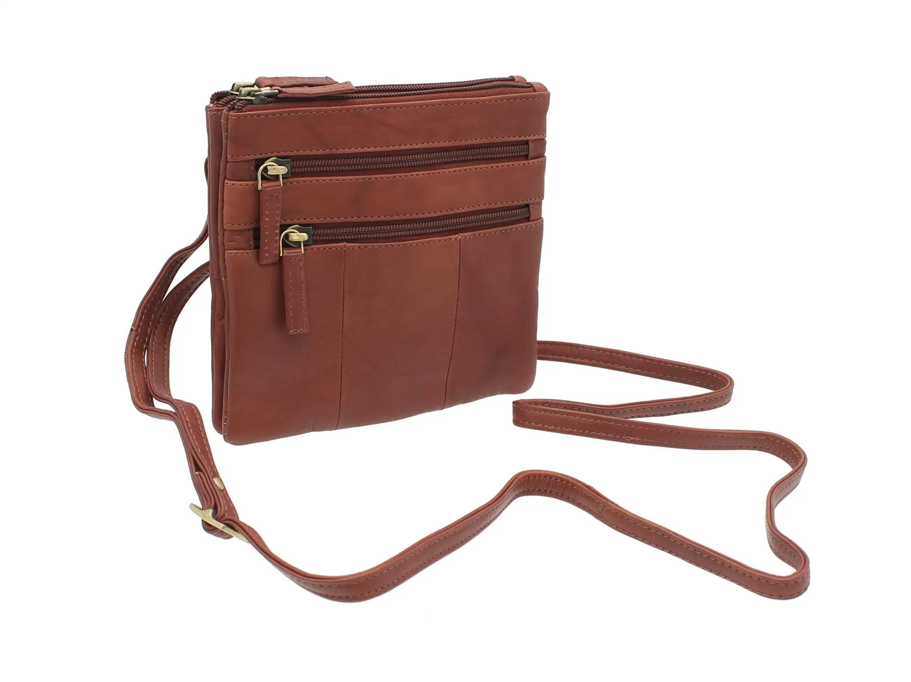 Visconti Compact Leather Messenger Bag 18885