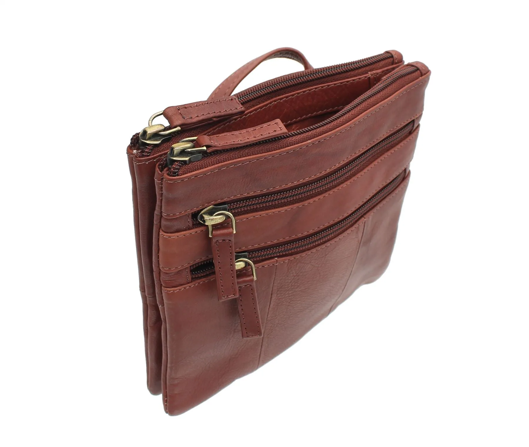 Visconti Compact Leather Messenger Bag 18885