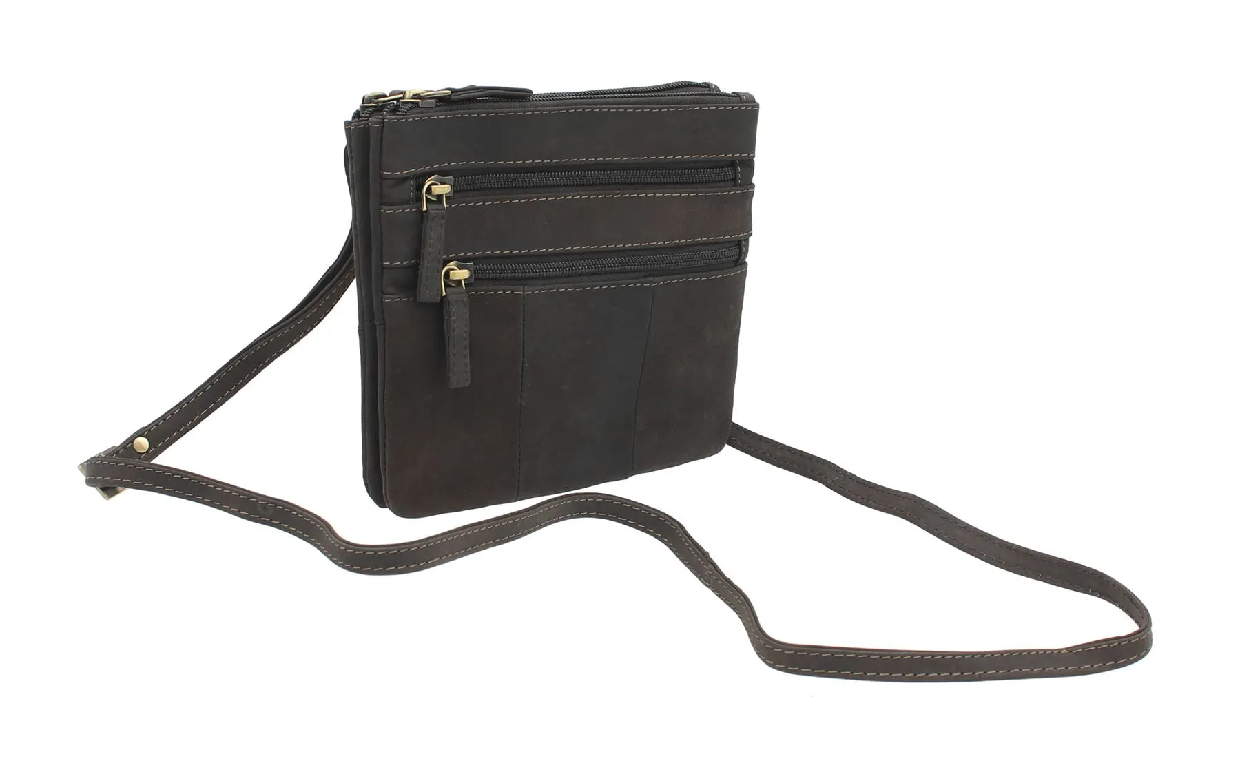 Visconti Compact Leather Messenger Bag 18885