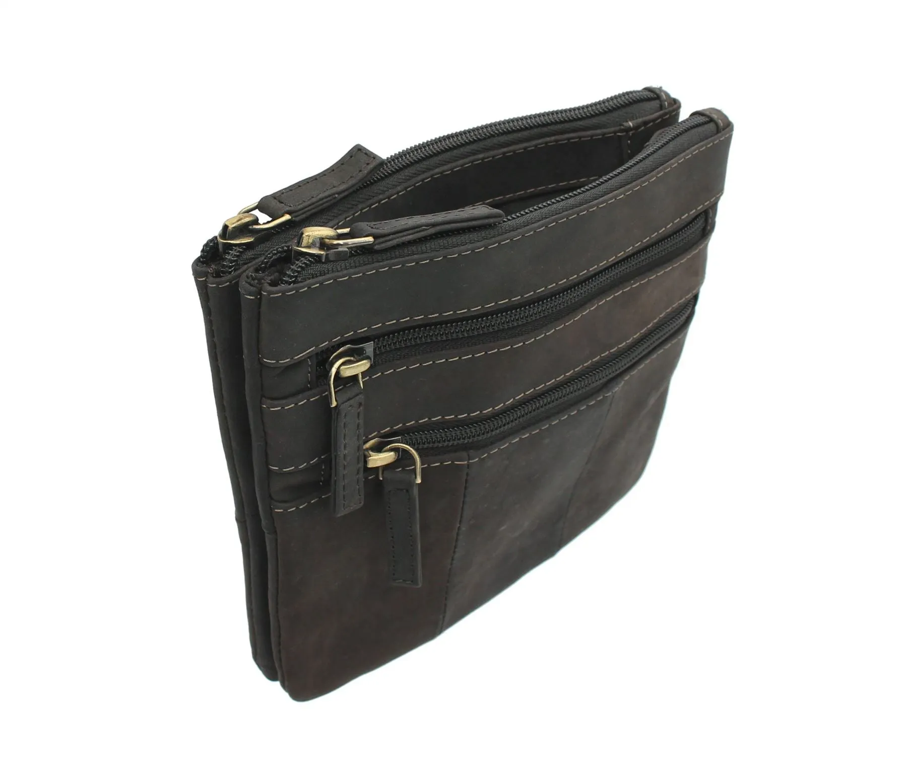 Visconti Compact Leather Messenger Bag 18885
