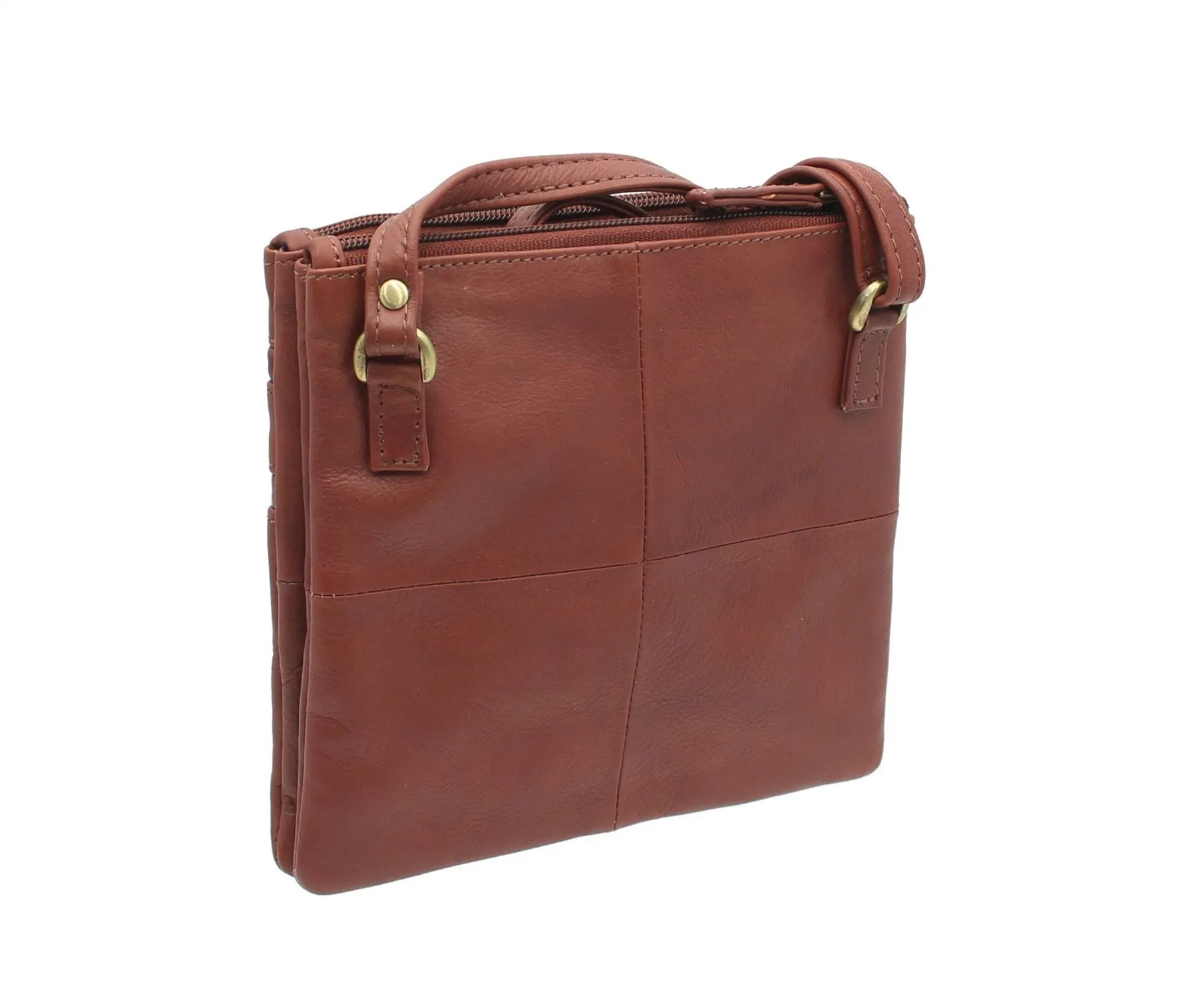 Visconti Compact Leather Messenger Bag 18885