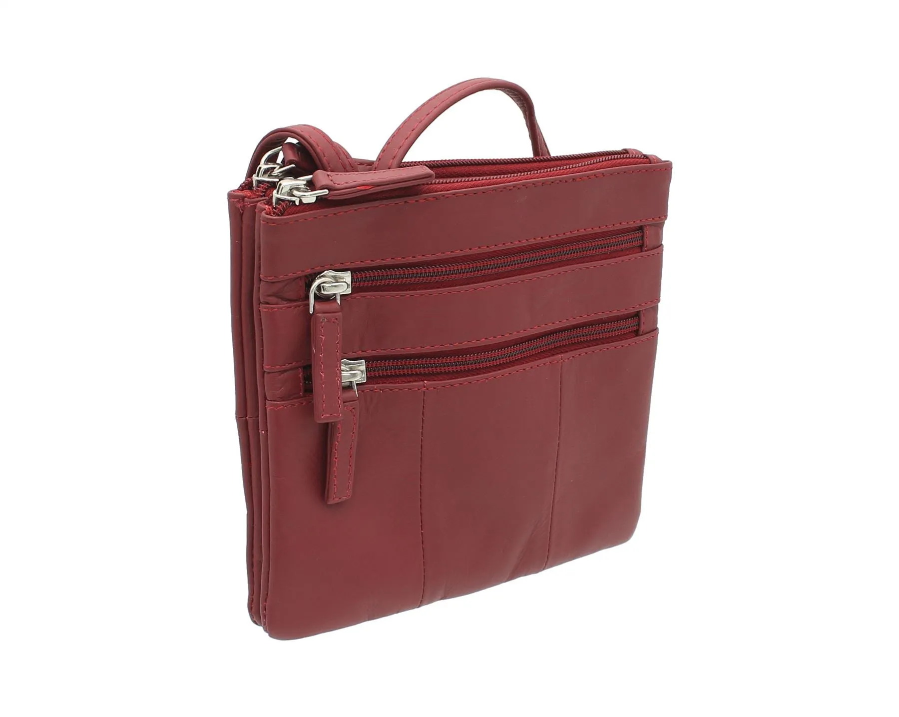 Visconti Compact Leather Messenger Bag 18885