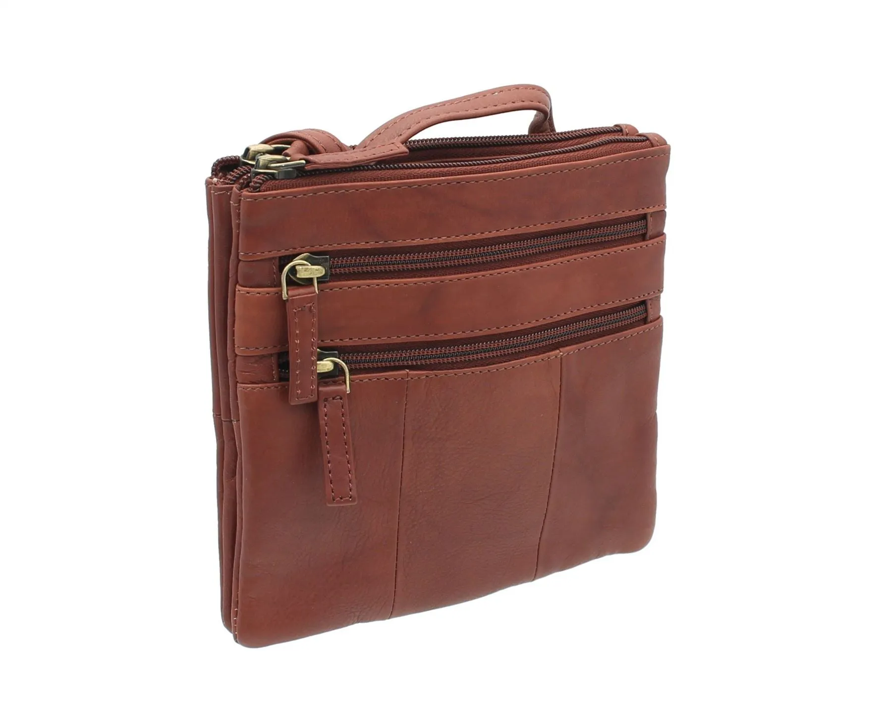 Visconti Compact Leather Messenger Bag 18885