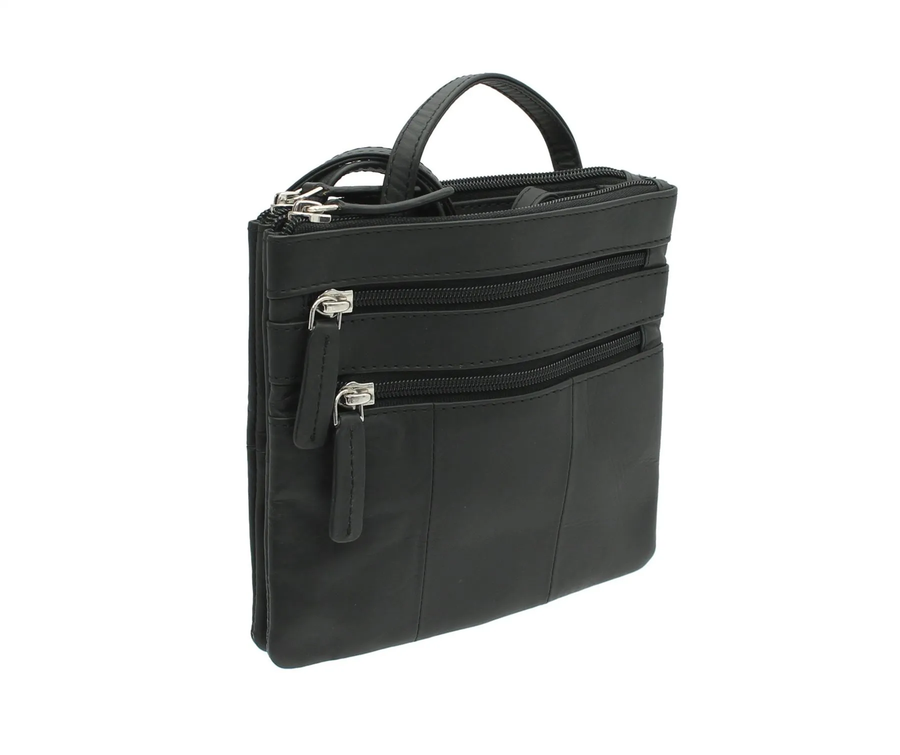 Visconti Compact Leather Messenger Bag 18885