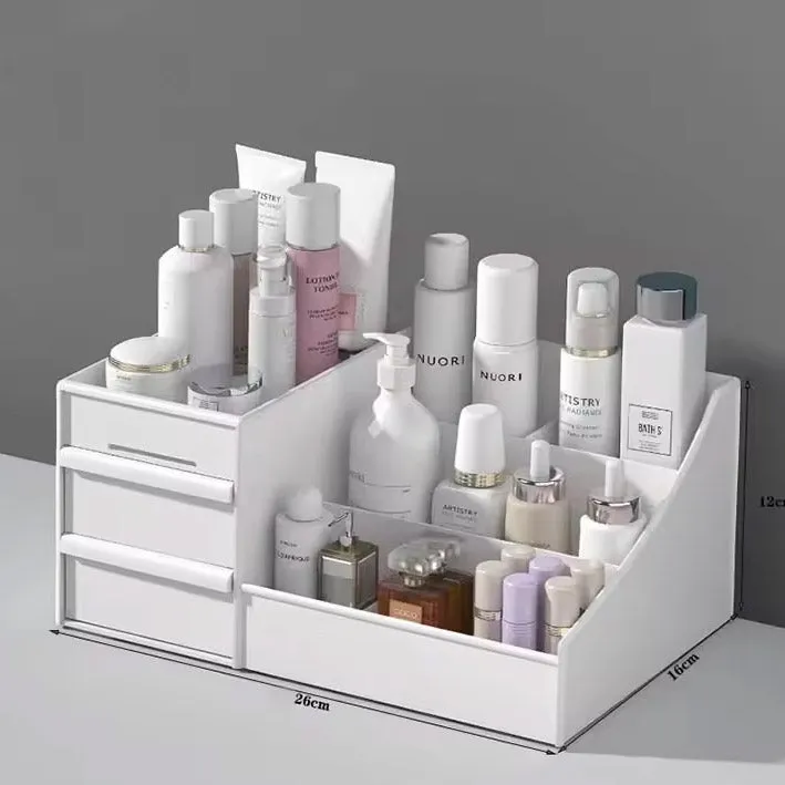 White Makeup Organizer with Drawers