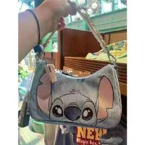 Wholesale Cartoon Portable Underarm Bag Duck Embroidered Corduroy Shoulder Bag