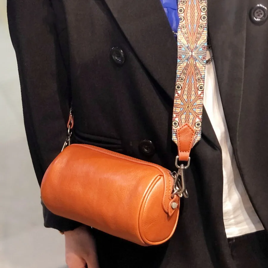 Womens Small Black Leather Shoulder Bag Crossbody Sling Bag For Women
