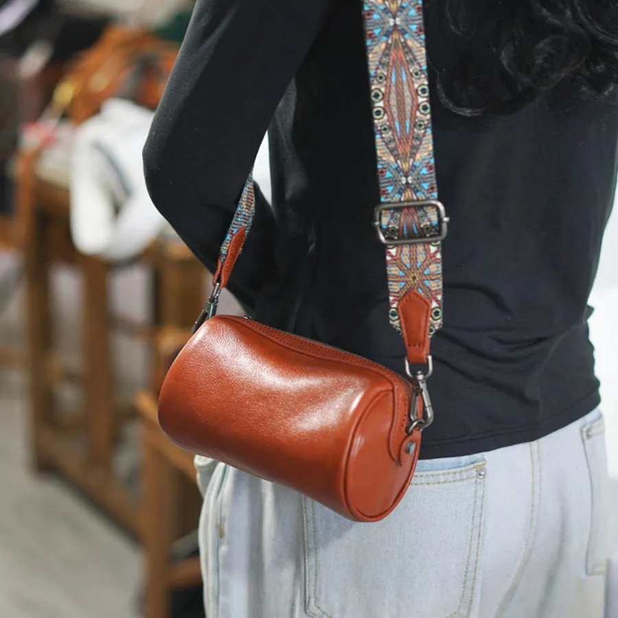 Womens Small Black Leather Shoulder Bag Crossbody Sling Bag For Women