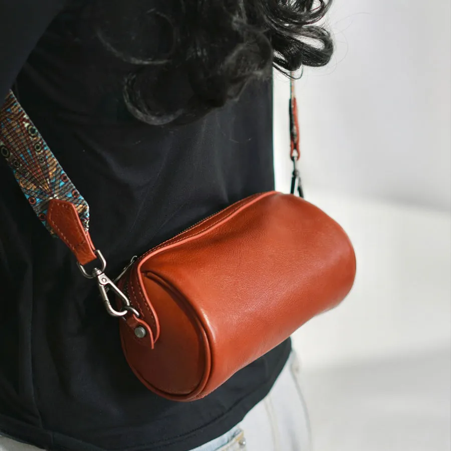 Womens Small Black Leather Shoulder Bag Crossbody Sling Bag For Women