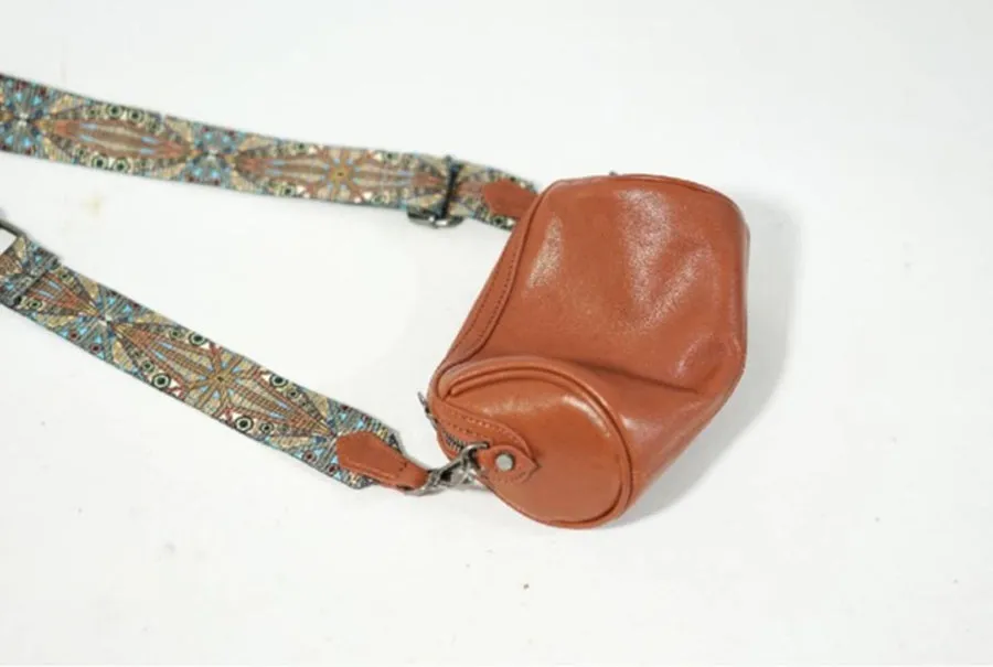 Womens Small Black Leather Shoulder Bag Crossbody Sling Bag For Women