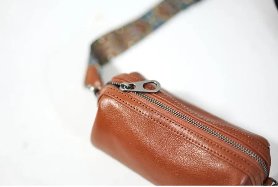 Womens Small Black Leather Shoulder Bag Crossbody Sling Bag For Women