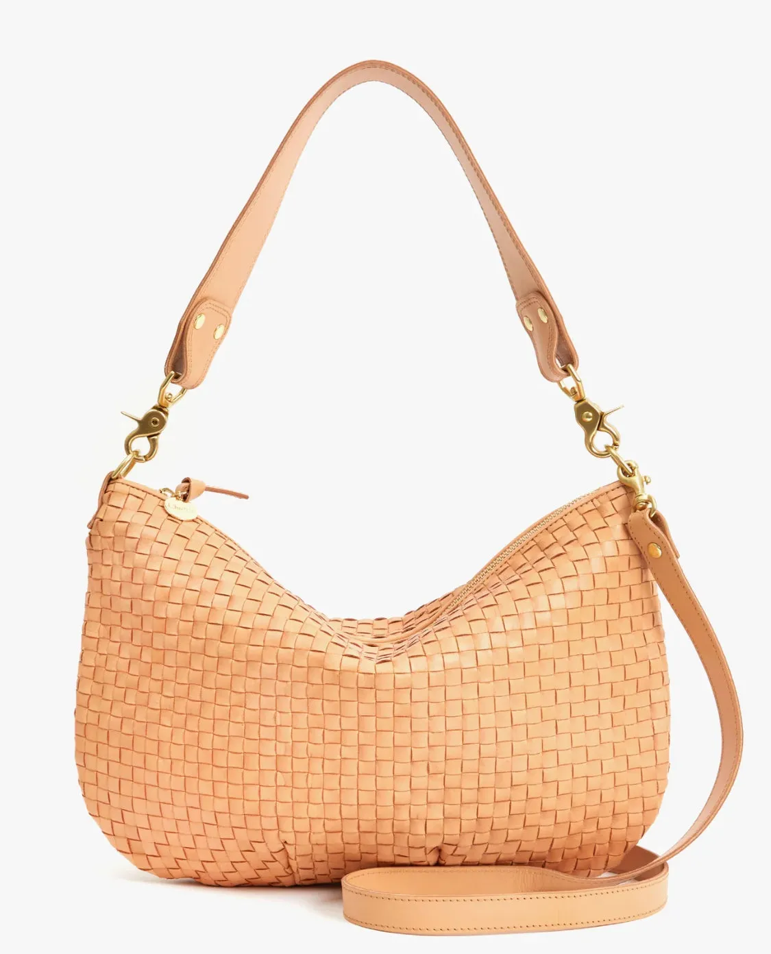 Woven Bisque Messenger Bag