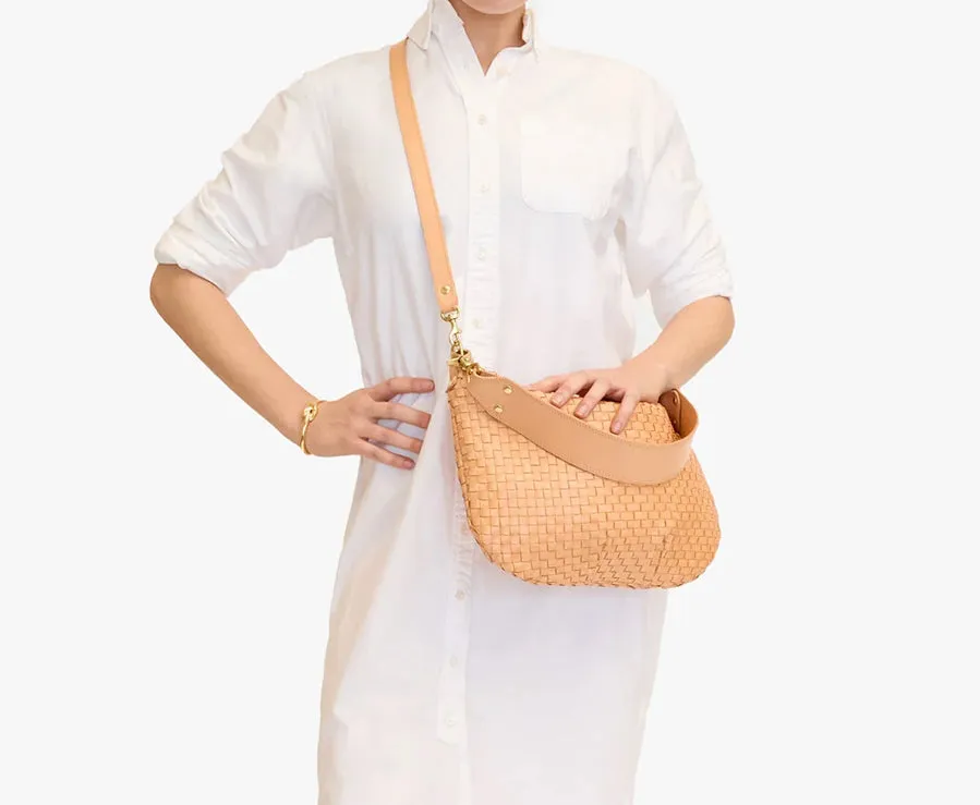 Woven Bisque Messenger Bag